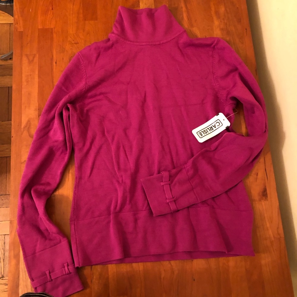 Silk Carlisle S NWT buckle cuff turtleneck sweater